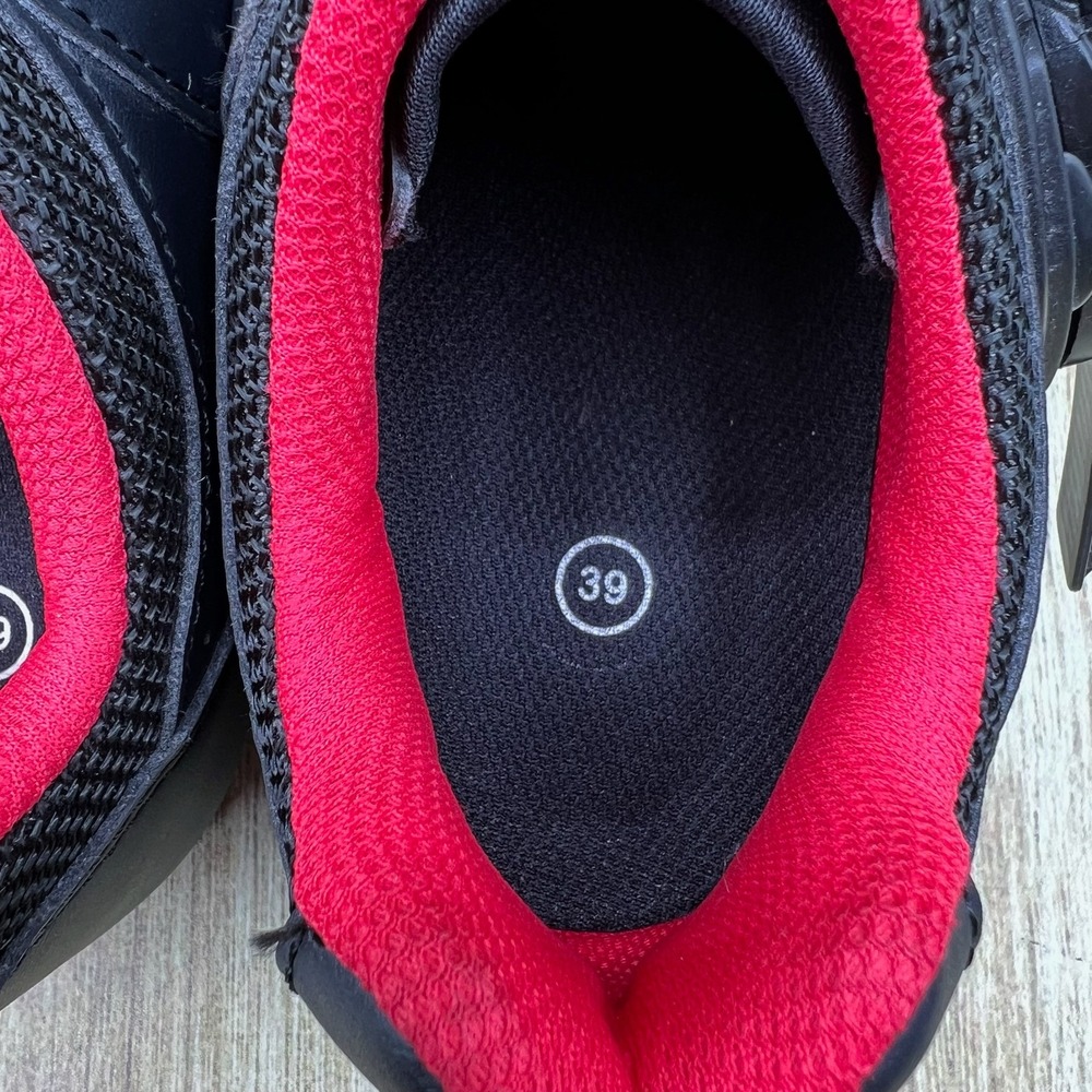 Peloton Indoor Cycling Shoes‎ Women's Size 8 EU 39 Black Red Spin Bike - Picture 5 of 9